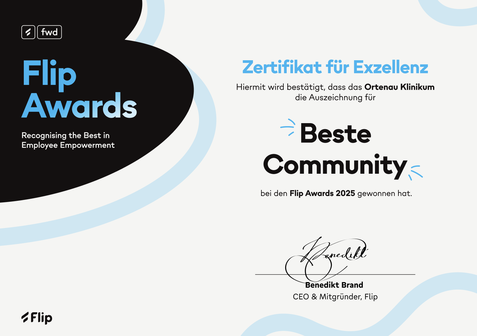 Zertifikate Flip-Award